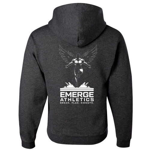 Jerzees 8 oz 50/50 Nublend Adult Hooded Sweatshirt -- Black Heather