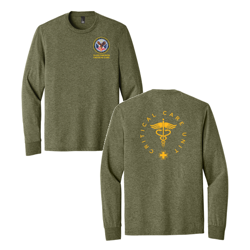 District Made Perfect Tri Long Sleeve Crew Tee -- Military Green Frost