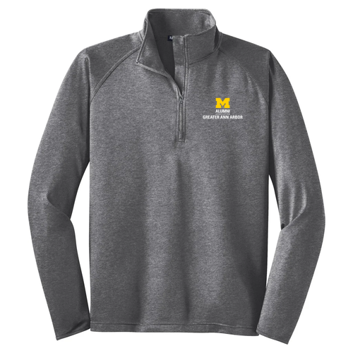 Sport Tek Sport Wick Stretch Half Zip Pullover -- Charcoal Grey Heather