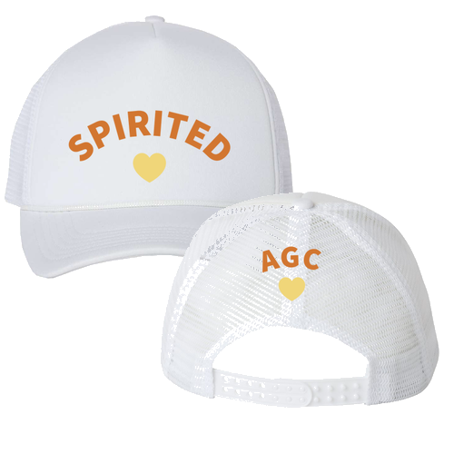 Big Accessories 5-Panel Twill Trucker hat -- White