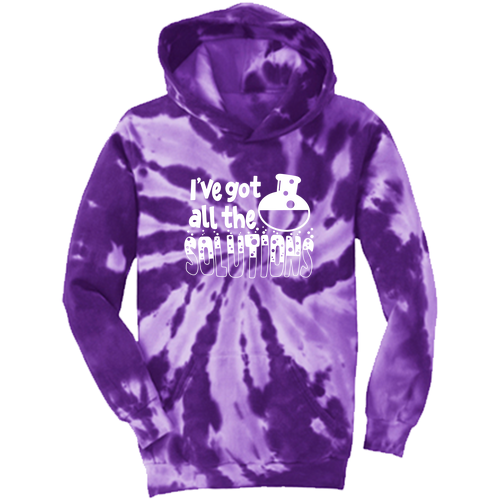 YOUTH Port & Company Tie-Dye Pullover Hooded Sweatshirt-- Purple