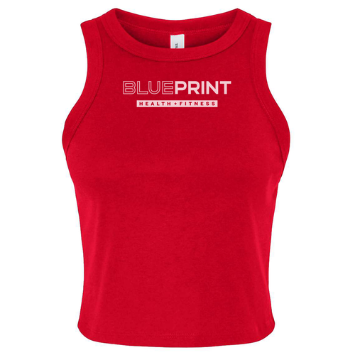 BELLA+CANVAS Women’s Micro Rib Racer Tank -- Solid Red Blend