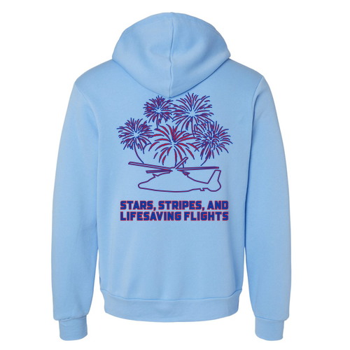 Mens/Unisex Bella Canvas Soft Sponge Fleece Hoodie -- Carolina Blue
