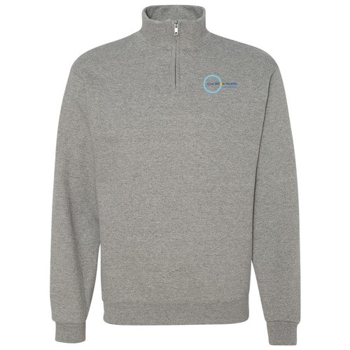 Mens/Unisex Live Whole Health Jerzees Quarter Zip Sweatshirt -- Oxford