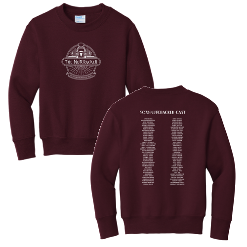 Port and Company Youth Crewneck Sweatshirt -- Maroon