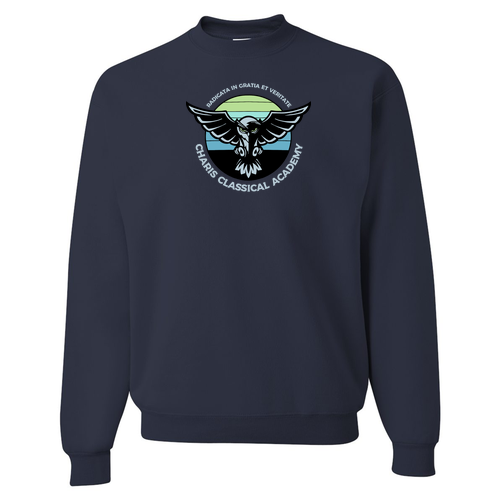 Charis Academy Jerzees 50/50 Nublend Fleece Crewneck -- J Navy