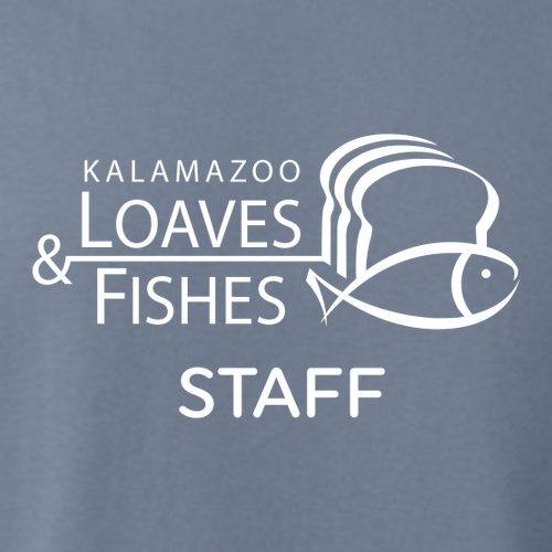KLF Staff Port & Company Long Sleeve T-Shirt -- Stonewashed Blue