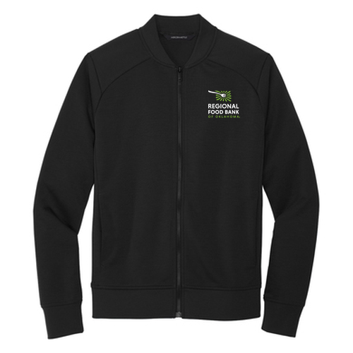 Mercer+Mettle Double-Knit Bomber Embroidered-- Deep Black