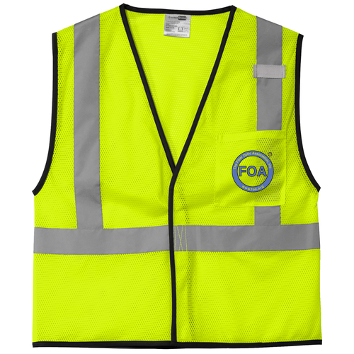 Cornerstone Ansi 107 Class 2 Economy Mesh One-Pocket Vest. -- Safety Yellow