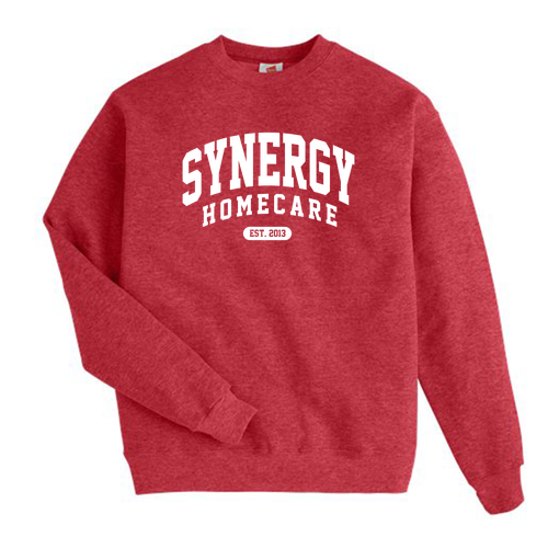 Hanes EcoSmart Crewneck Sweatshirt -- Heather Red