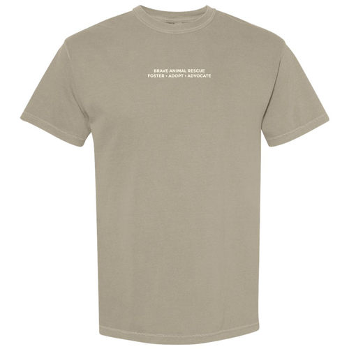 Embroidered Brave Tee -- Sandstone