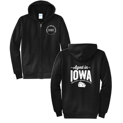 Port and Company Classic Full Zip Hooded Sweatshirt -- Jet Black