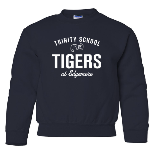 Youth Gildan Heavy Blend Crew Neck Sweatshirt -- Navy