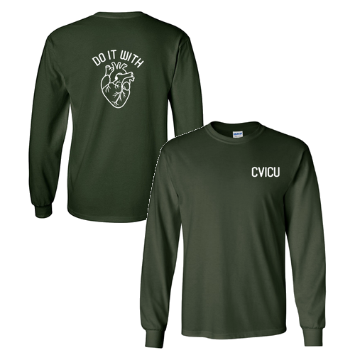 Gildan Ultra Cotton Longsleeve Basic T-Shirt -- Forest Green