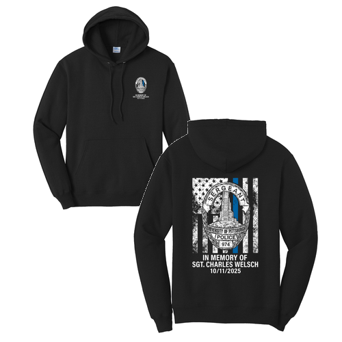 Port and Company Core Fleece Pullover Hooded Sweatshirt -- Jet Black