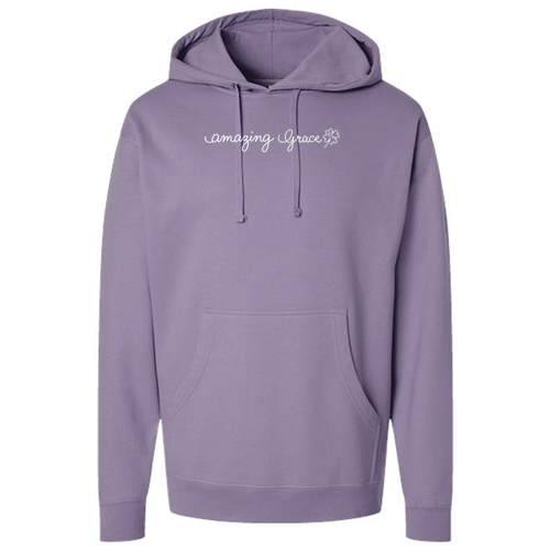 Independent Trading Hooded Sweatshirt -- Plum (Large Embroidered Logo)