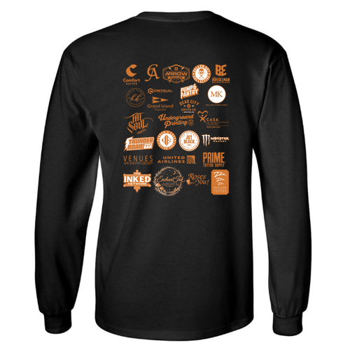 Sunset Adult Long Sleeve T-Shirt -- Black