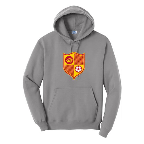 Port and Company Core Fleece Pullover Hooded Sweatshirt -- Medium Grey