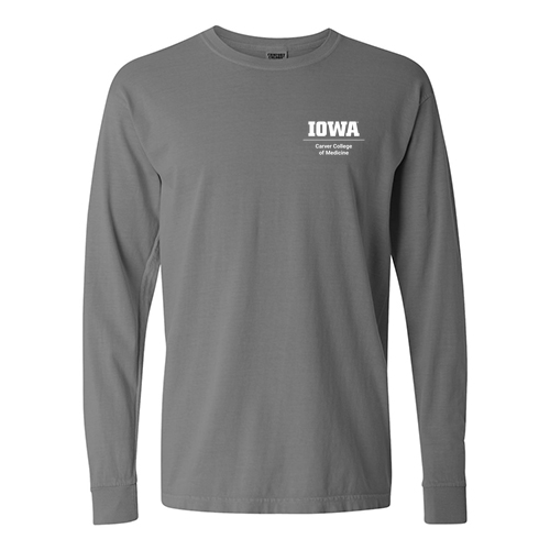 Embroidered Comfort Colors Ringspun Long Sleeve Tee -- Grey