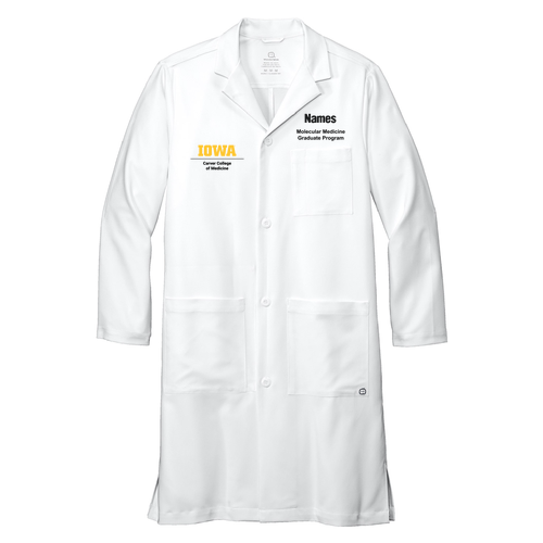 Molecular Medicine Wonderwink Men's Long Lab Coat -- White