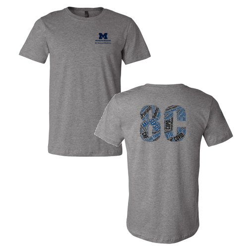 Mens/Unisex Bella Canvas Soft Fitted Heather CVC T-Shirt -- Deep Heather