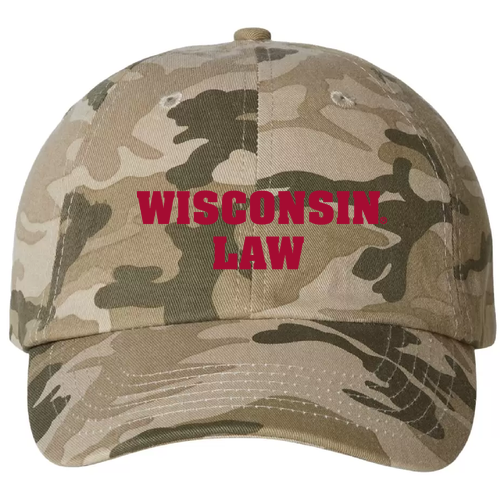 Wisconsin Law Hat -- Tan Camo