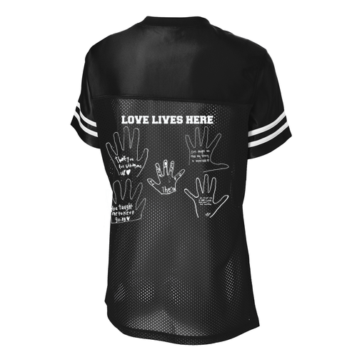Sport-Tek Ladies Posicharge Replica Jersey -- Black / White