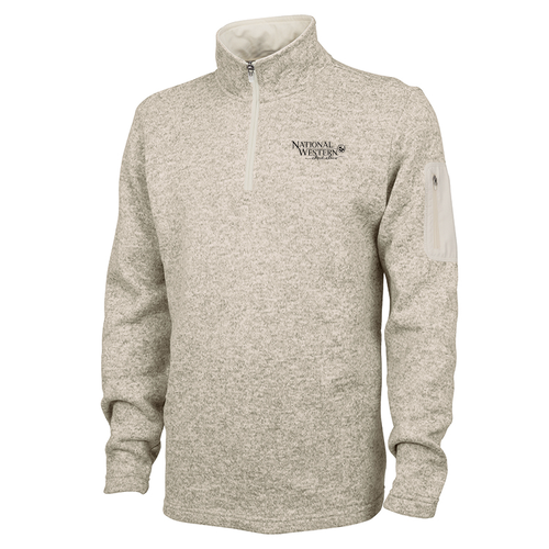 Charles River Mens Heathered Fleece Pullover -- Oatmeal Heather