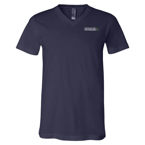 Bella Canvas Unisex Short Sleeve V-Neck Jersey Tee -- Navy