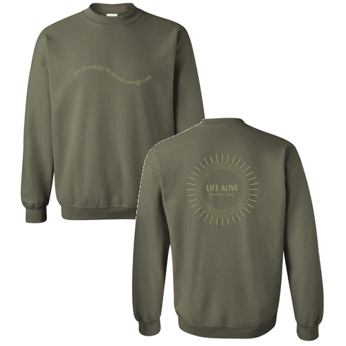 Gildan Heavy Blend Crew Neck Sweatshirt -- Military Green