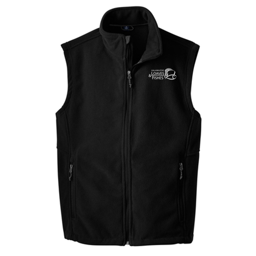 Embroidered Port Authority Fleece Vest -- Black