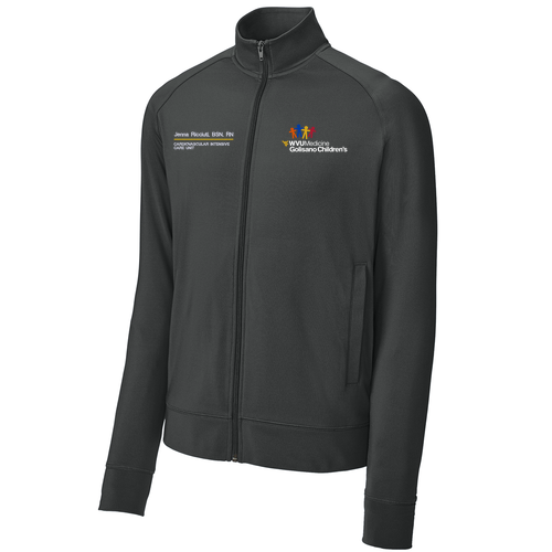 Sport-Tek Sport-Wick Stretch Full-Zip Cadet Jacket -- Charcoal Grey