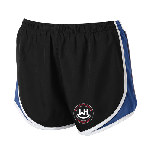 Sport-Tek Ladies Cadence Short -- Black / True Royal / White