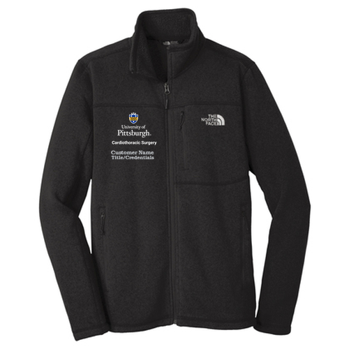 Pitt Shield North Face Sweater Fleece Jacket -- Black Heather