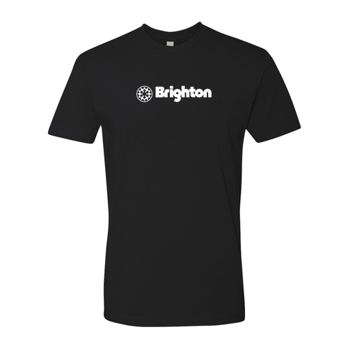 Brighton Logo 1 White Ink -- Short Sleeve Black