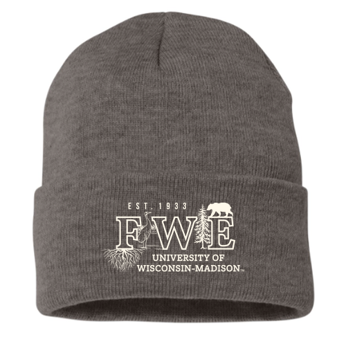Sportsman Fleece Lined 12" Cuffed Beanie -- Heather Charcoal