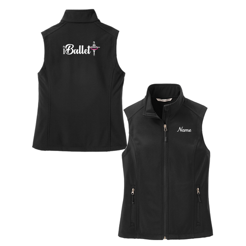 Ladies Port Authority Core Soft Shell Vest -- Black