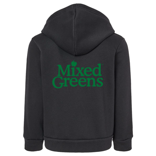 Toddler Bella+ Canvas Full-Zip Hooded Sweatshirt -- Black