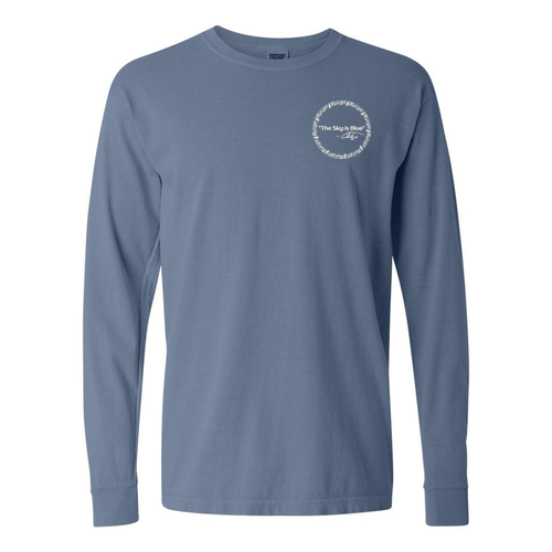 Comfort Colors Ringspun Long Sleeve Tee -- Washed Denim