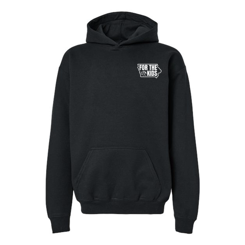 Gildan Youth Softstyle Midweight Fleece Hooded Sweatshirt -- Black