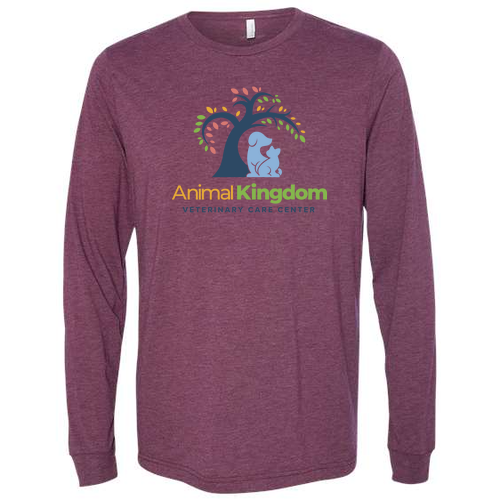 Bella+Canvas Unisex Triblend Long Sleeve Tee -- Maroon Triblend