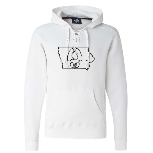 J America Sport Lace Hooded Sweatshirt -- White