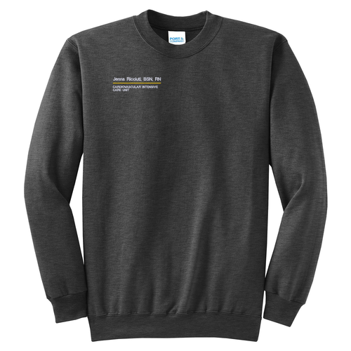 Port and Company Classic Crewneck Sweatshirt -- Dark Heather Grey