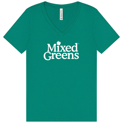 Ladies Adult Bella Canvas Womens Relaxed Jersey Short Sleeve V-Neck Tee -- Kelly