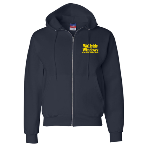 Champion Powerblend Full-Zip Hooded Sweatshirt -- Navy