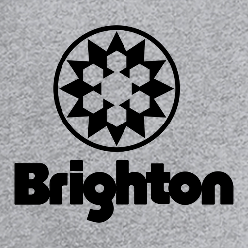 Brighton Logo 2 Black Ink -- Short Sleeve Heather Grey