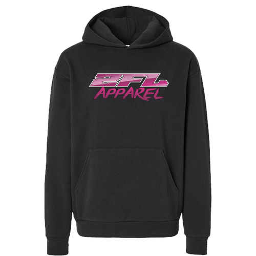 Independent Trading Co. Mainstreet Hooded Sweatshirt -- Black -- Pink