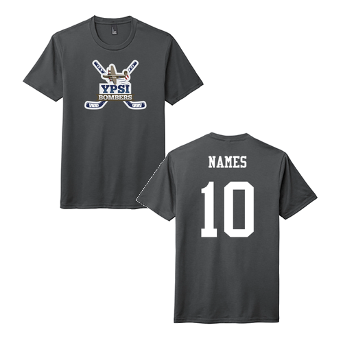 District Made Mens Perfect Tri Crew Tee -- Charcoal