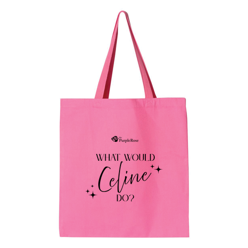 Q-Tees Canvas Promotional Tote -- Azalea