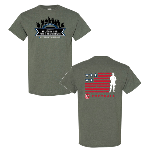 Gildan Heather Military Green Cotton Tee